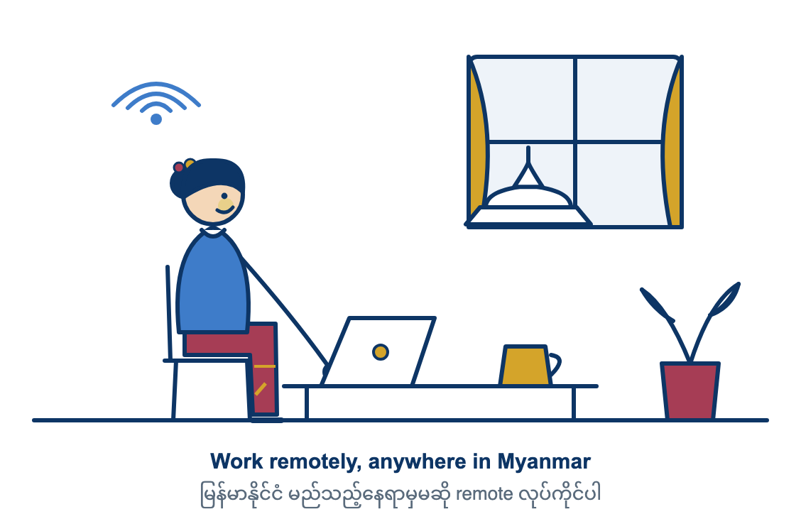 Illustration: Remote and On-Site Jobs